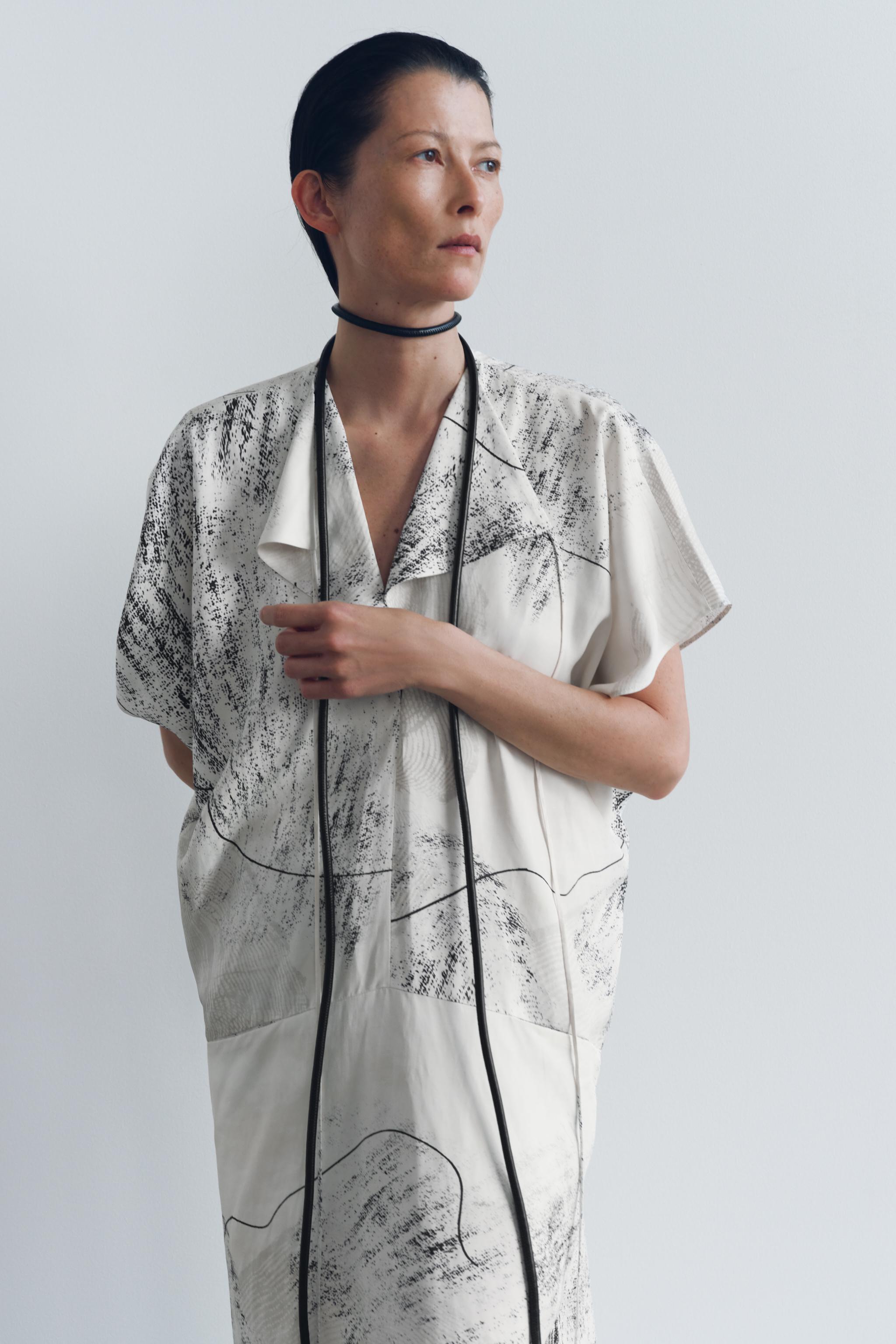 PRINTED MIDI DRESS ZW COLLECTION